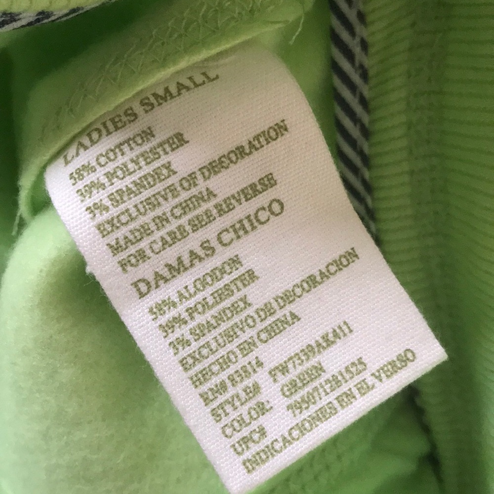 Green Tea fleece Capri Sweatpants - Picture 4 of 4